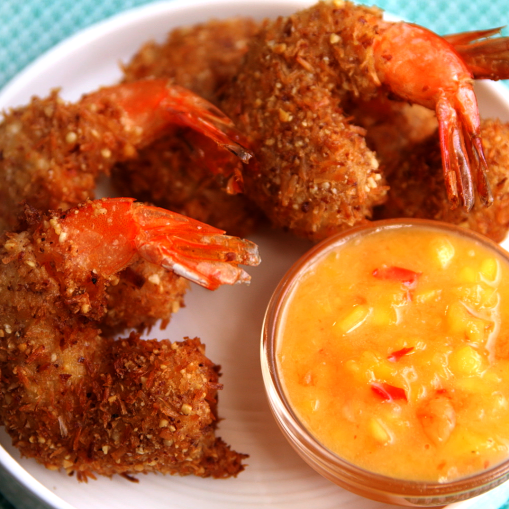 Clean Eating COconut Crusted Shrimp by Arielle Haspel on Healthination for Bewellwitharielle.com