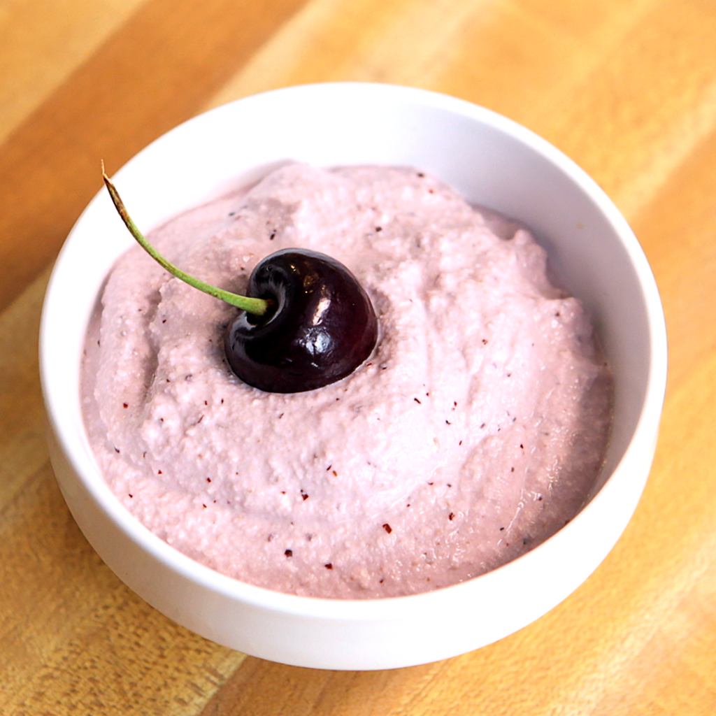 homemade dairy free cherry cashew yogurt