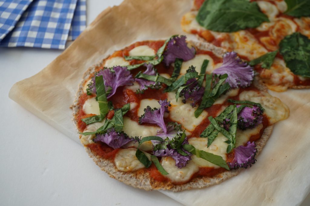 Arielle Haspel on Marie Claire "The Fix" on Facebook LIVE making 3 lunches that don't suck: Kale Pizza, Kelp Noodles with Almond Butter Sauce and Tzaziki