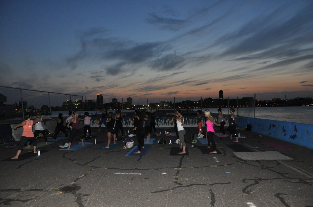 Arielle Haspel's entertaining at Sunset Yoga EVent 2014