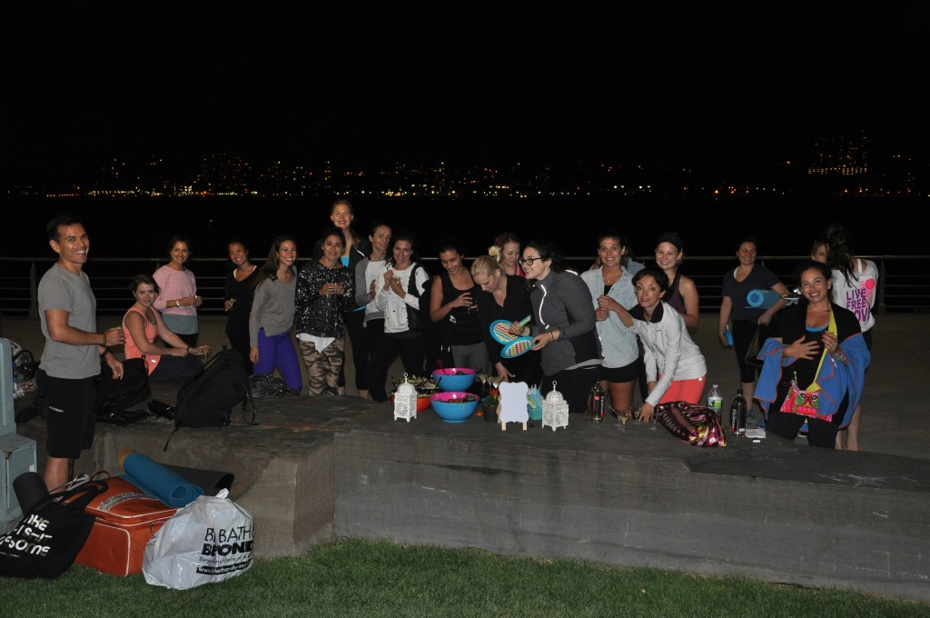 guests at Arielle Haspel and Danielle Tafeens Sunset Yoga EVent