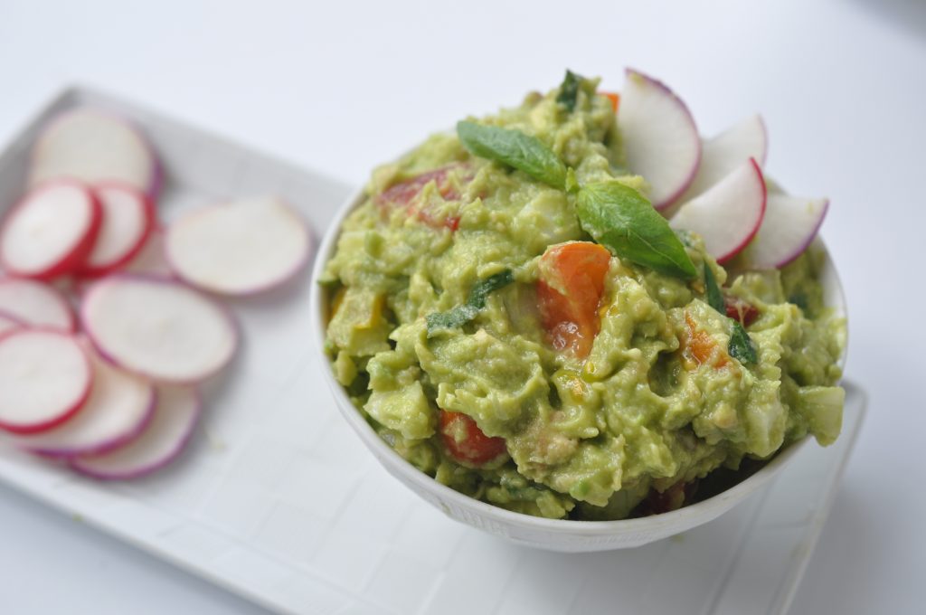 Summer Guacamole with Basil