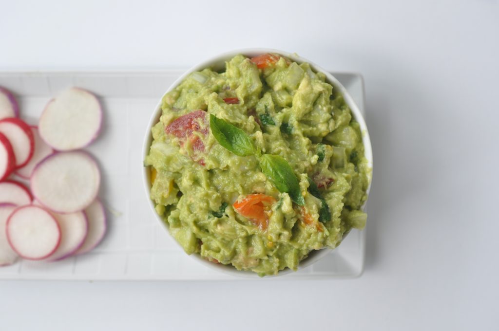 Summer Guacamole with Basil