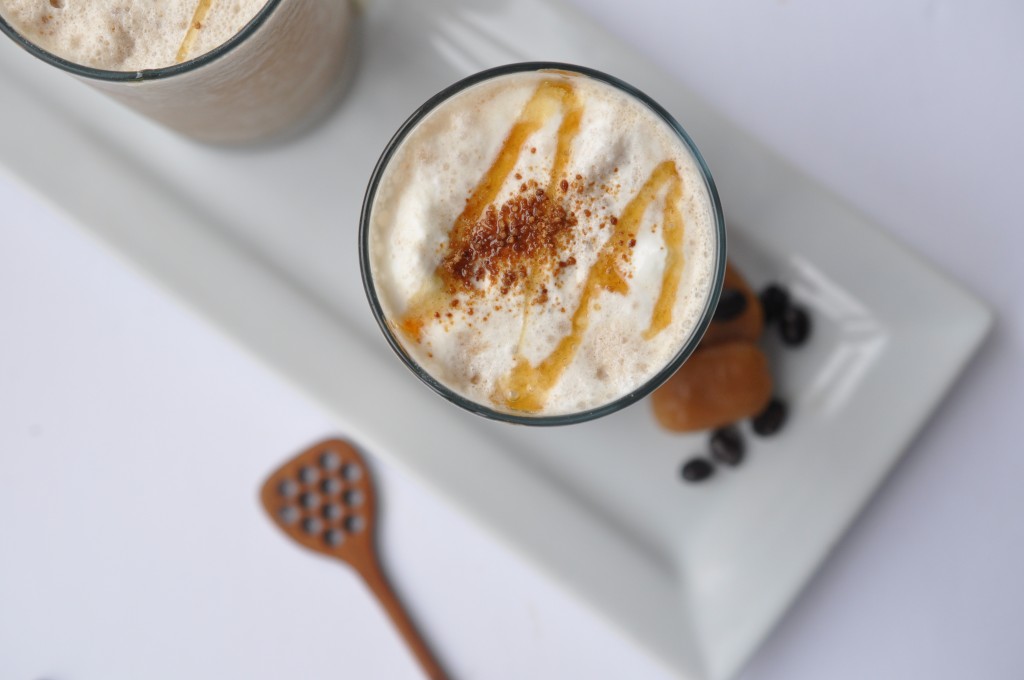 healthy home-made version of starbucks caramelized honey frappucino by arielle haspel and be well with arielle