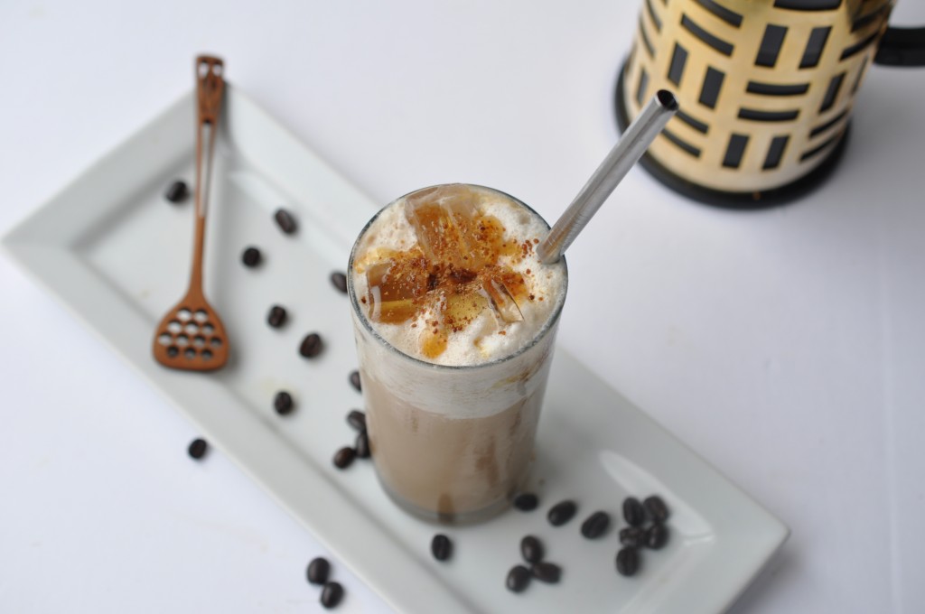 healthy home-made version of starbucks caramelized honey frappucino by arielle haspel and be well with arielle