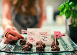 raw brownie fortune bites by delicious and decadent