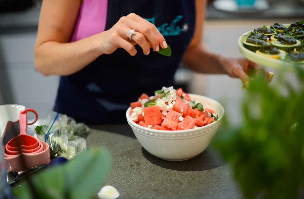 watermelon mint feta salad