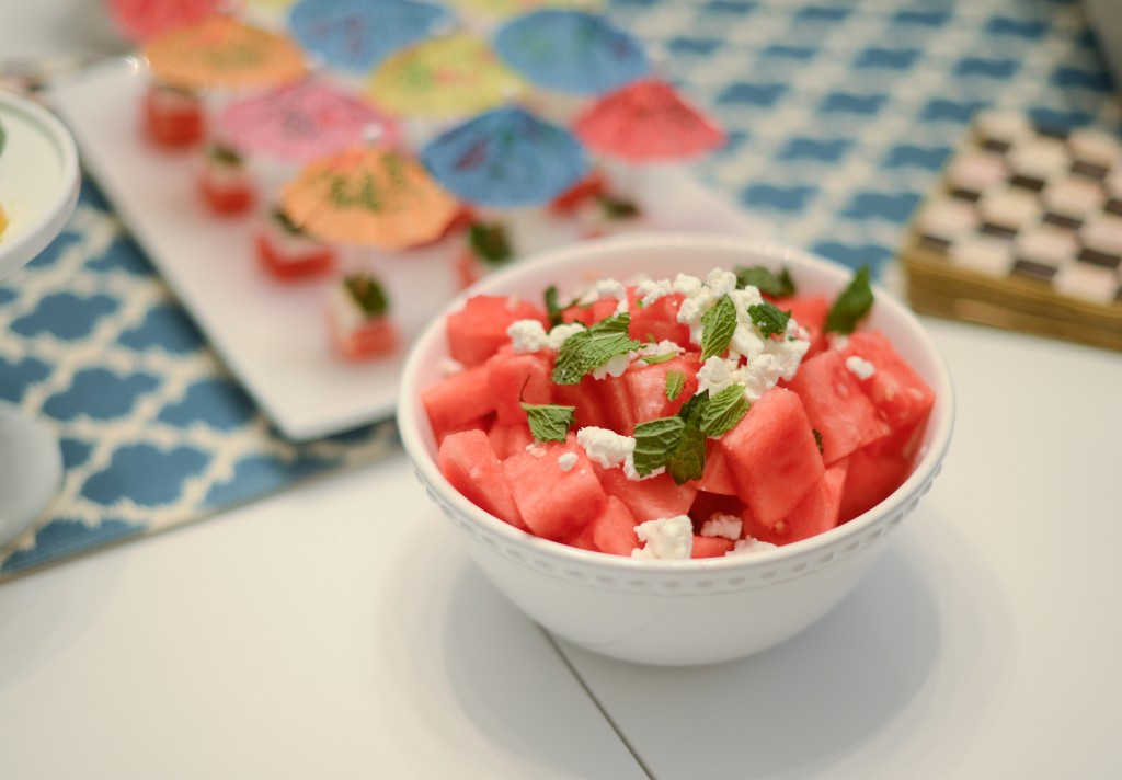 watermelon mint feta salad