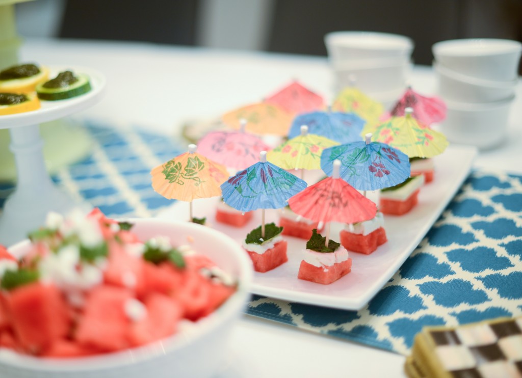 watermelon feta and mint skewers by bewellwitharielle.com