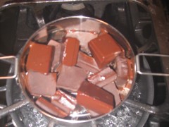 Chunks of Chocolate ready to be melted!