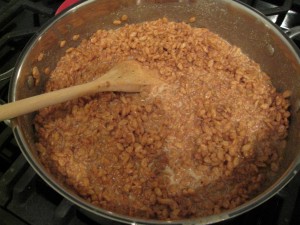 Step #2- Mix in the Brown Rice Krispies