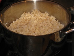 Fresh and fluffy brown rice...