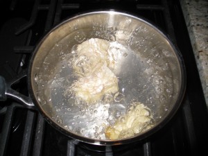 Boiling the yucca...