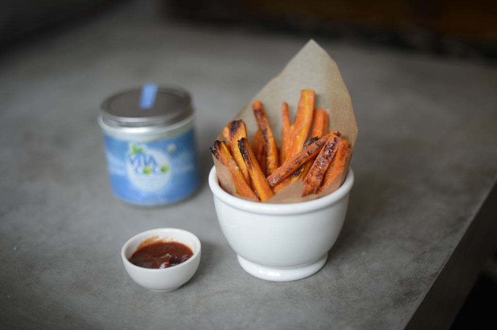 Maple Carrot Fries by Arielle Haspel of bewellwitharielle.com using vitacoco coconut oil