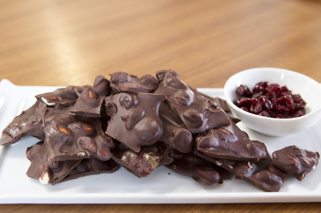 chocolate cherry nut bark by arielle haspel on glamour.com