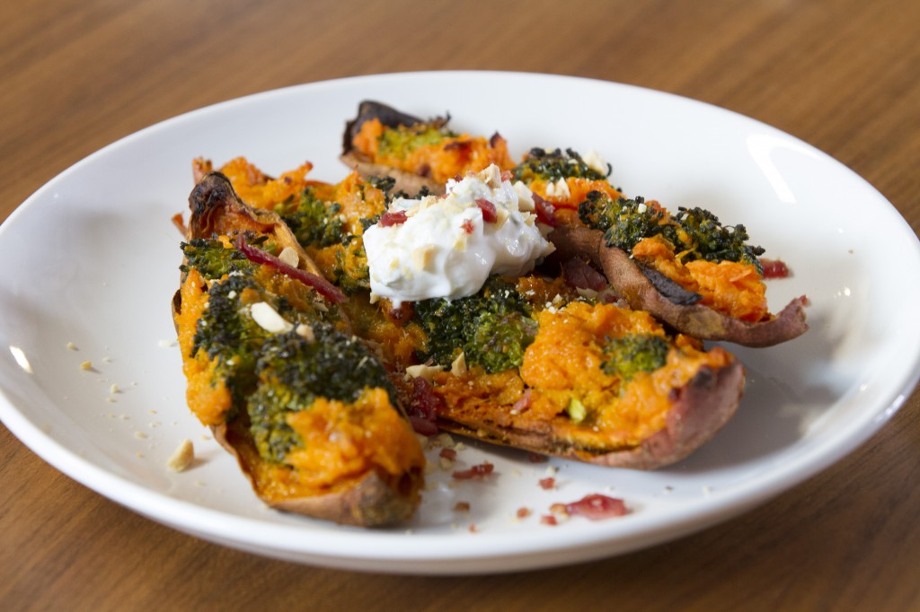 healthy loaded sweet potatoes by arielle haspel on glamour.com