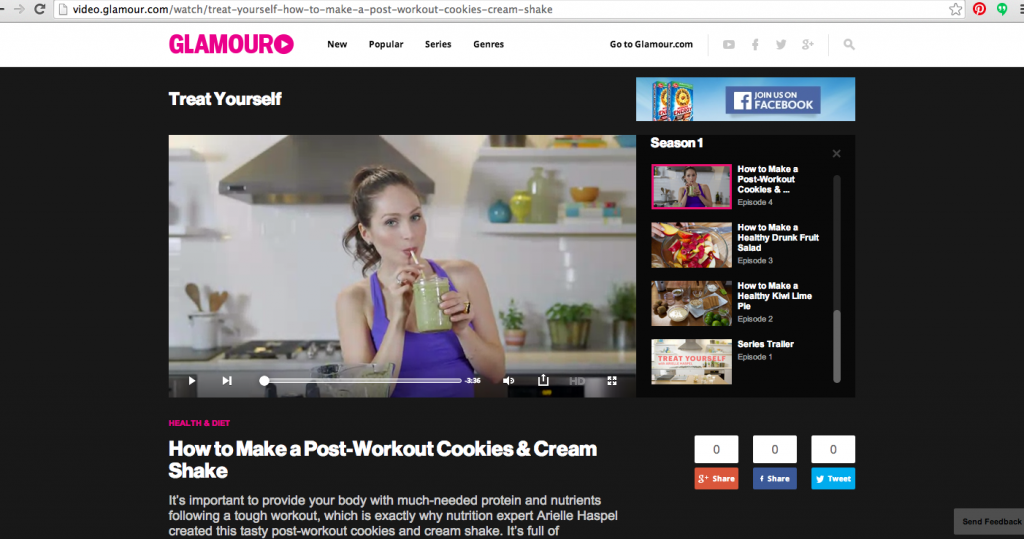 Arielle Haspel COokies and Cream Milkshake Smoothie on Glamour.com