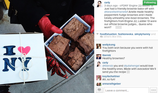 Healthy Gluten-Free Avocado Peppermint Mocha Brownies with Collegeprepster.com instagram