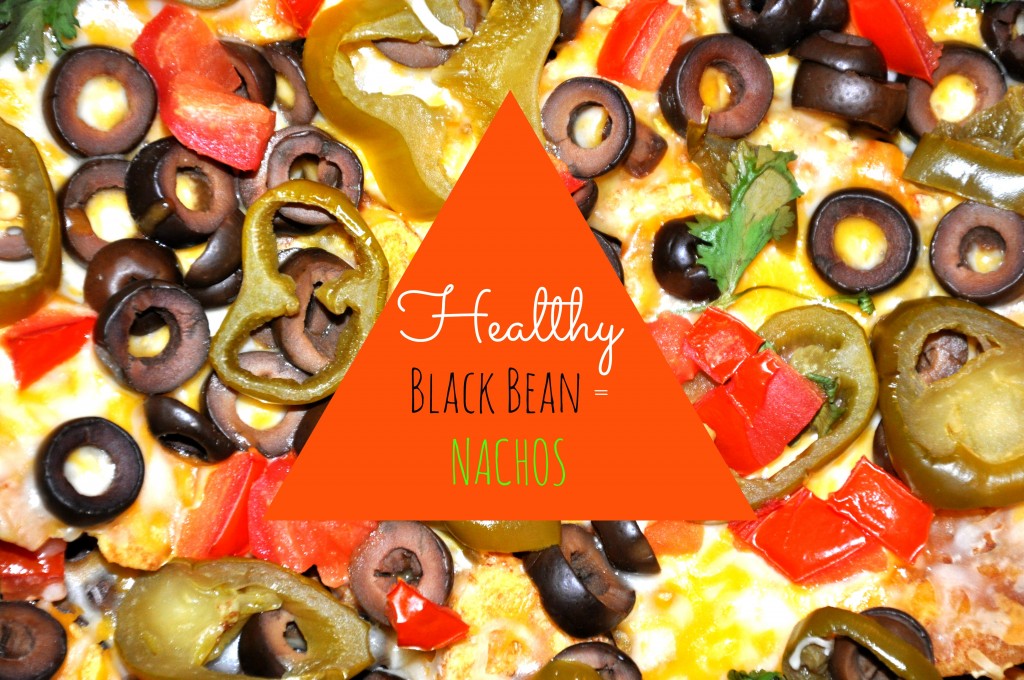 healthy black bean chip nachos