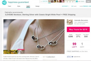 The iloveme necklace featured on Opensky.com today!