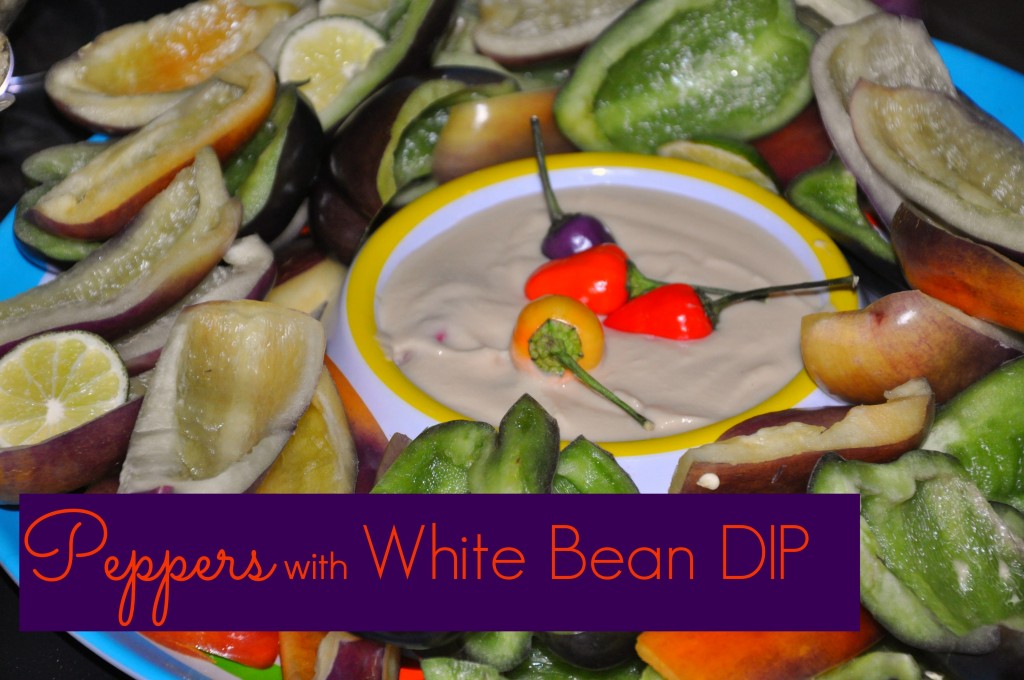 peppers with white bean dip