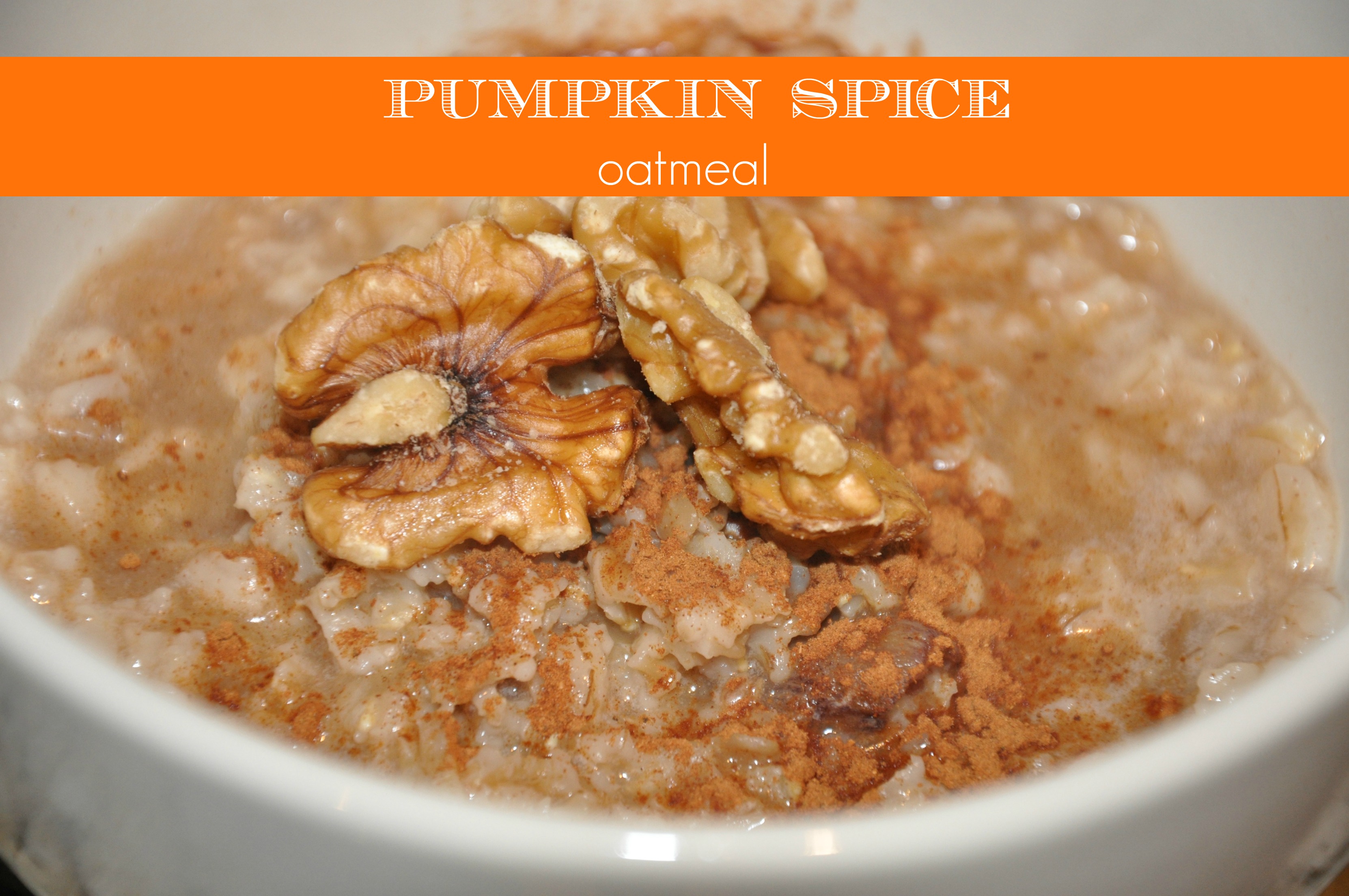 pumpkin spice oatmeal