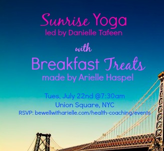 sunrise yoga event in nyc with danielle tafeen and arielle haspel