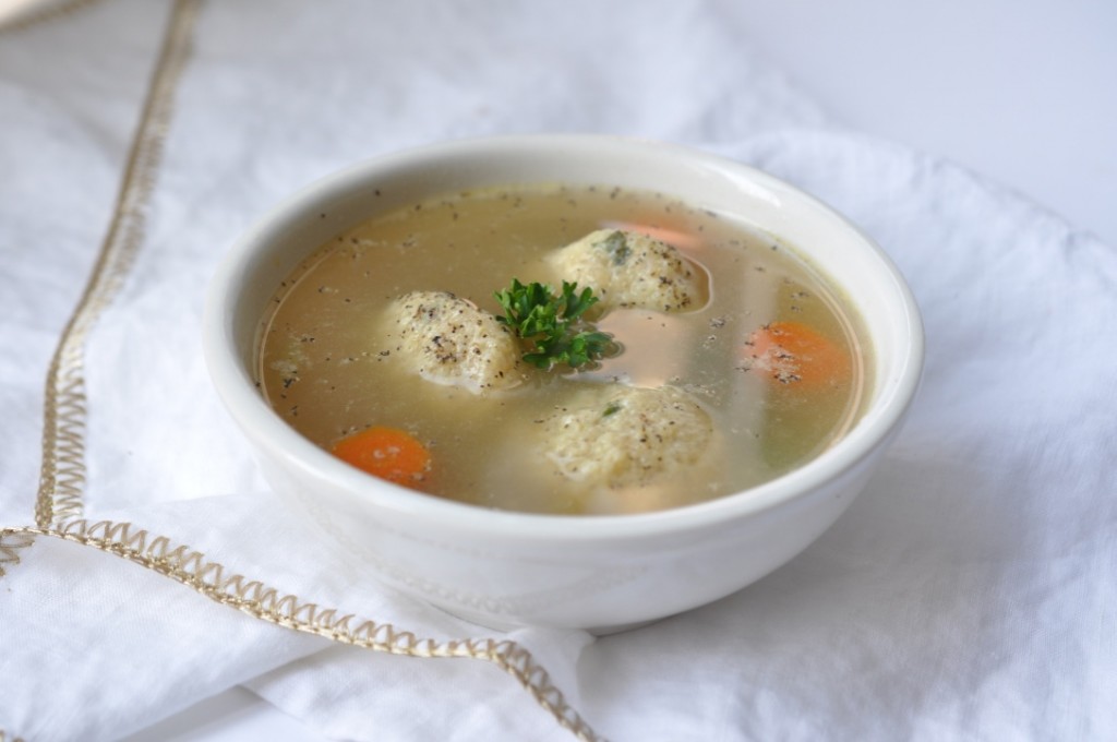 Gluten-Free Matzo Ball Soup for Passover by Arielle Haspel of Bewellwitharielle.com