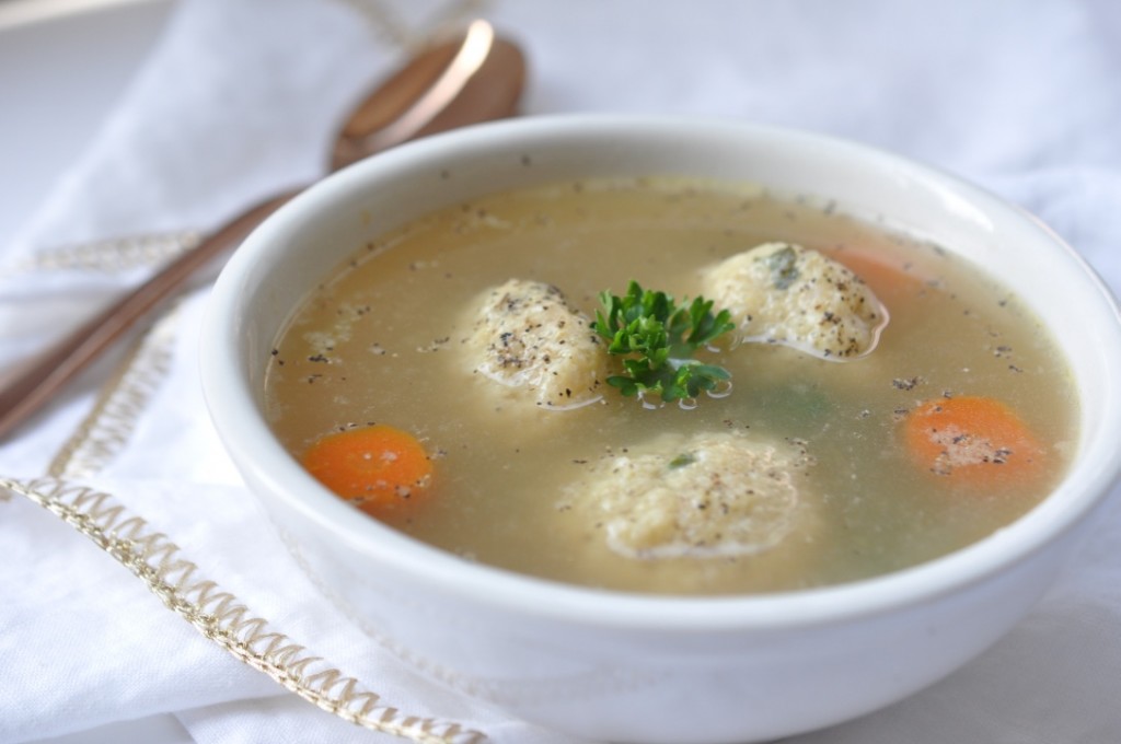 Gluten-Free Matzo Ball Soup for Passover by Arielle Haspel of Bewellwitharielle.com