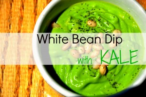 white bean dip with kale