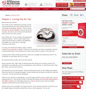 Featured in Vitamin L IIN blog Feb 28, 2012