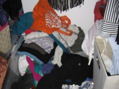 Arielle's closet in shambles...